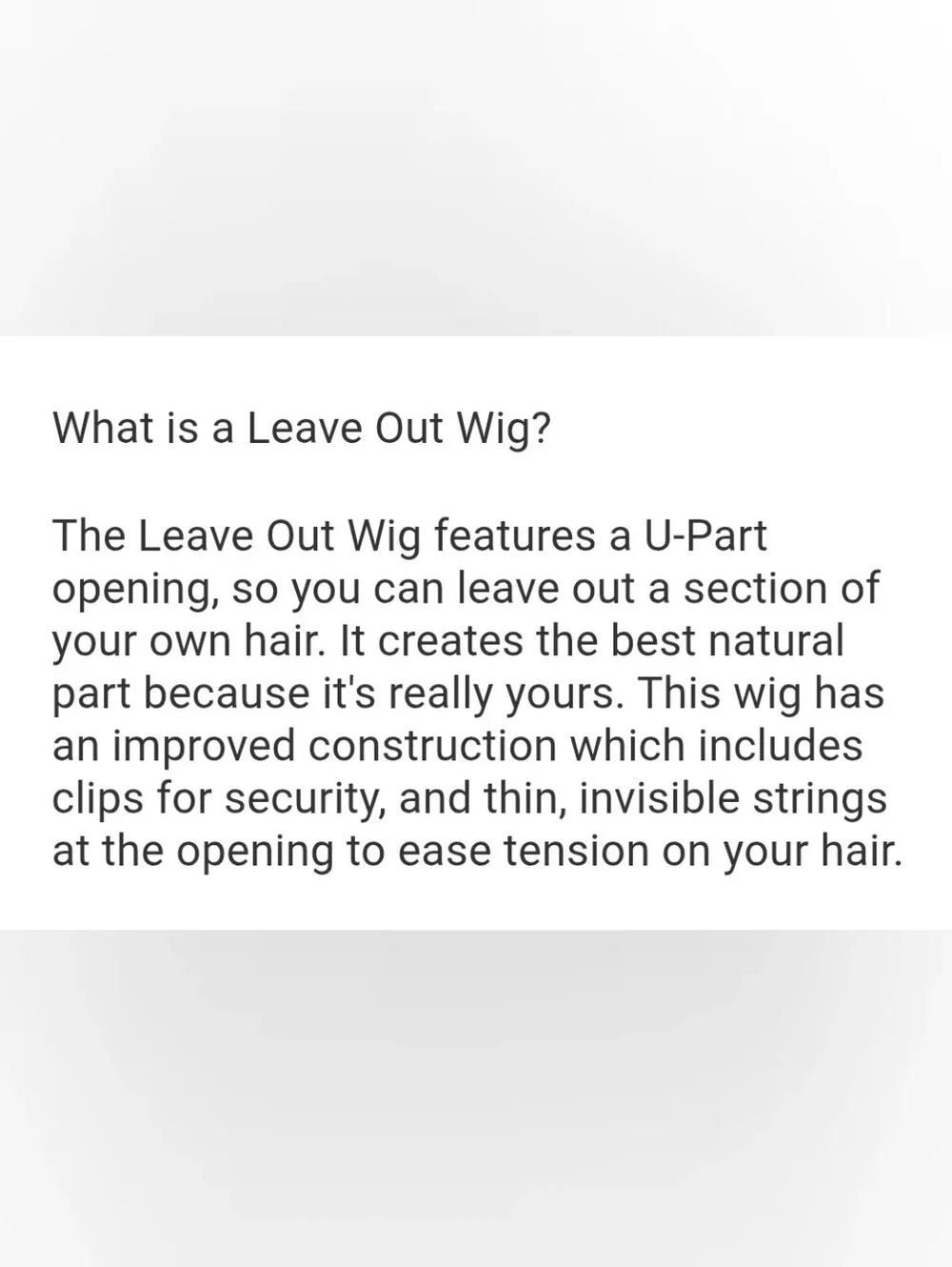 Outré U-part Wig